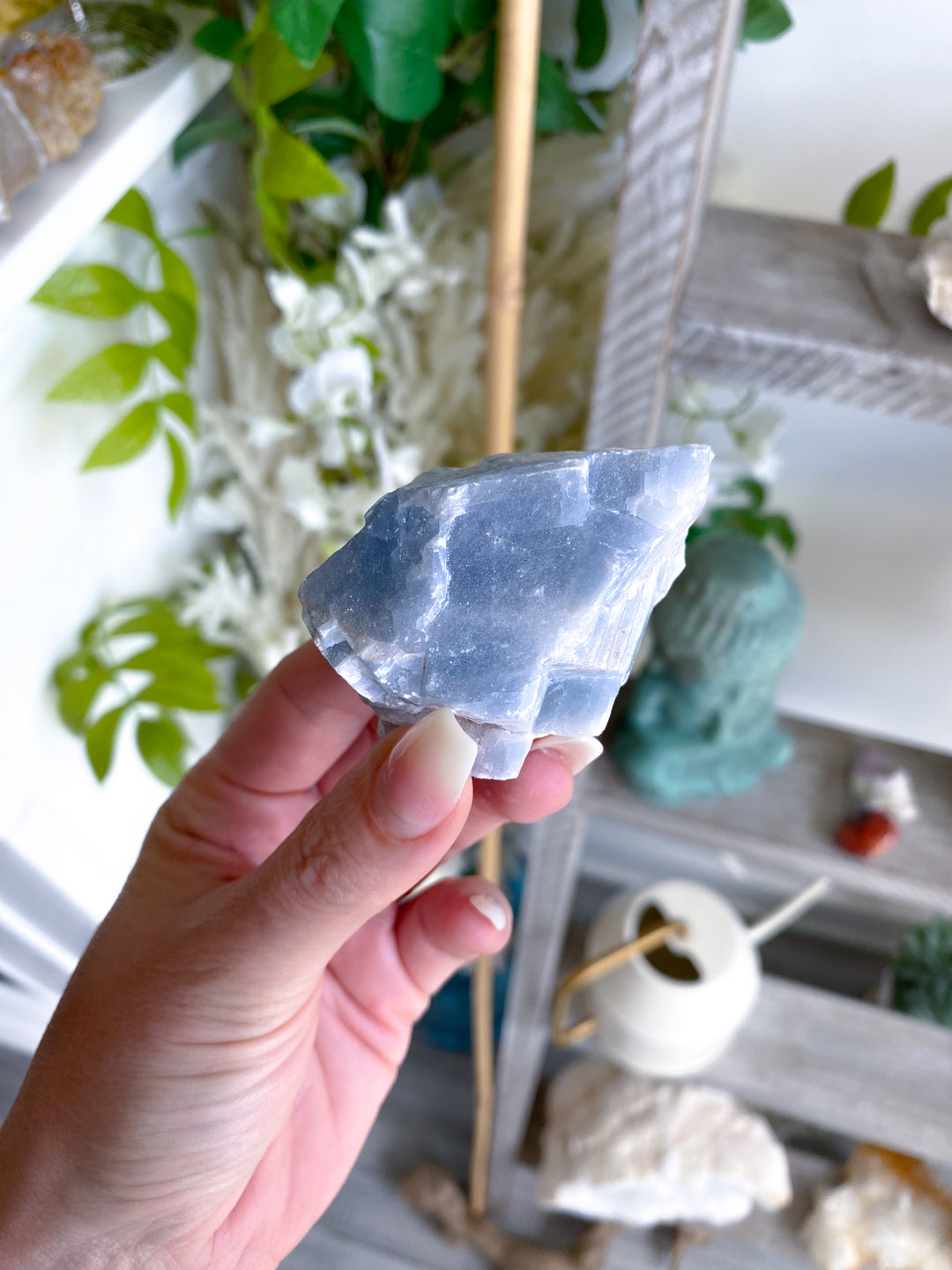 Blue Calcite Gummy Chunk - Raw Blue Calcite