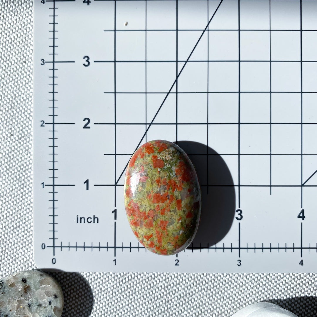 Imperfect Flower Unakite Mini Palm Stone 