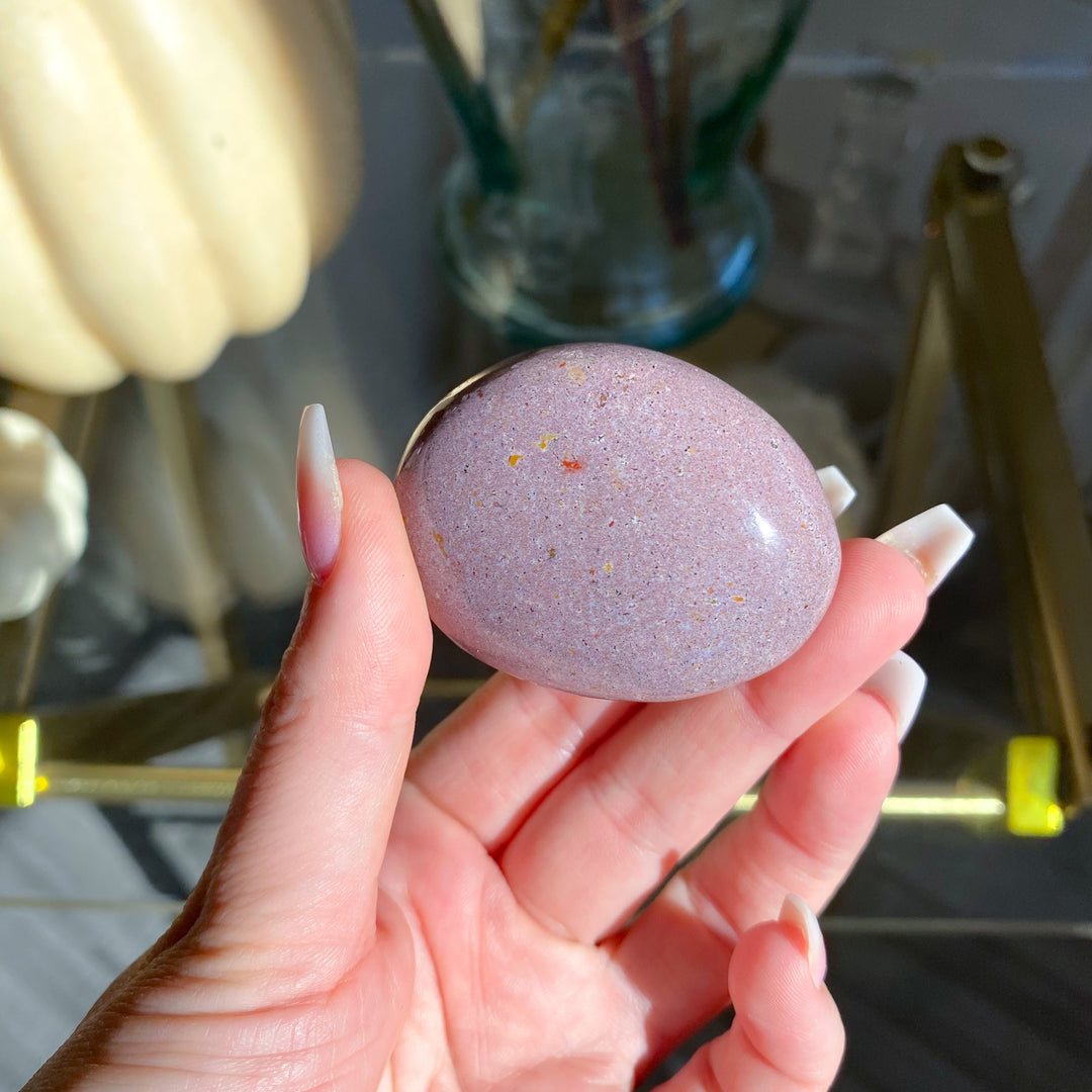 Lavender Ocean Jasper Pebble Palm 
