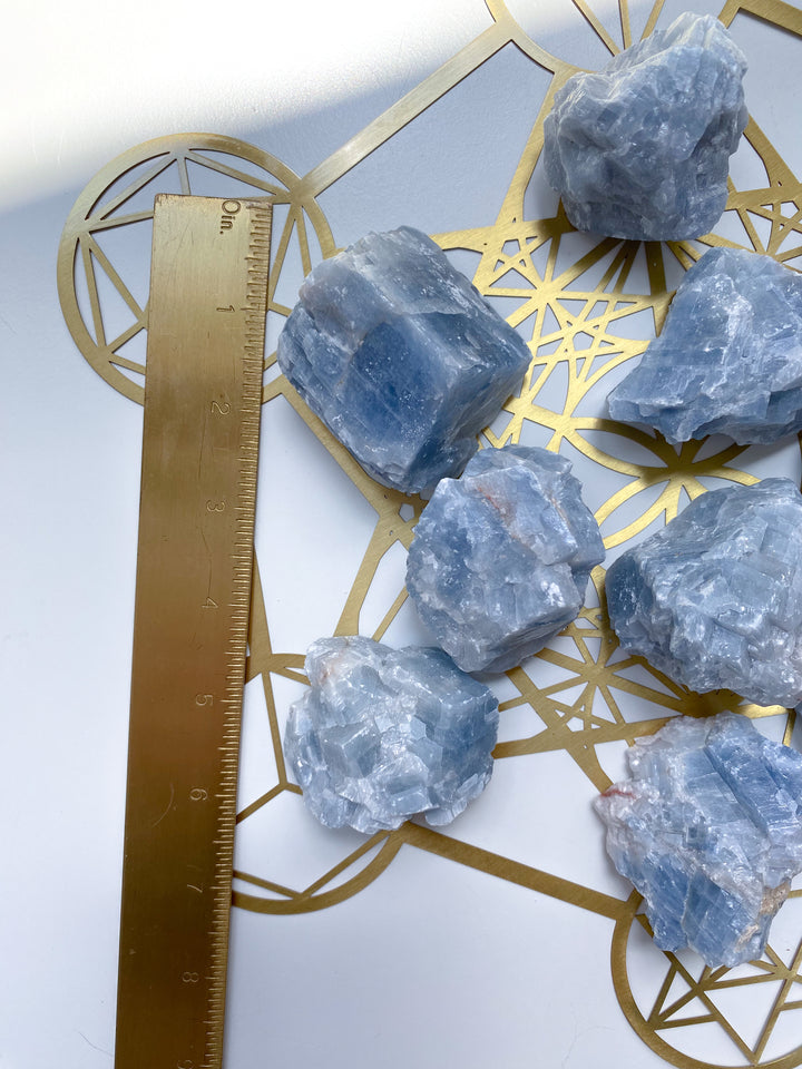 Blue Calcite Gummy Chunk - Raw Blue Calcite