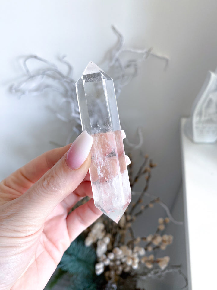 Double Terminated Clear Quartz Wand #1 Imperfect