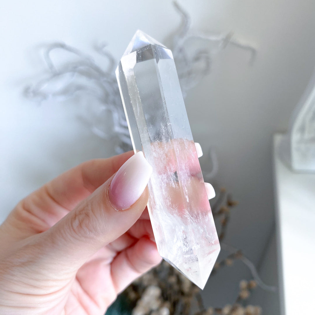 Double Terminated Clear Quartz Wand #1 Imperfect
