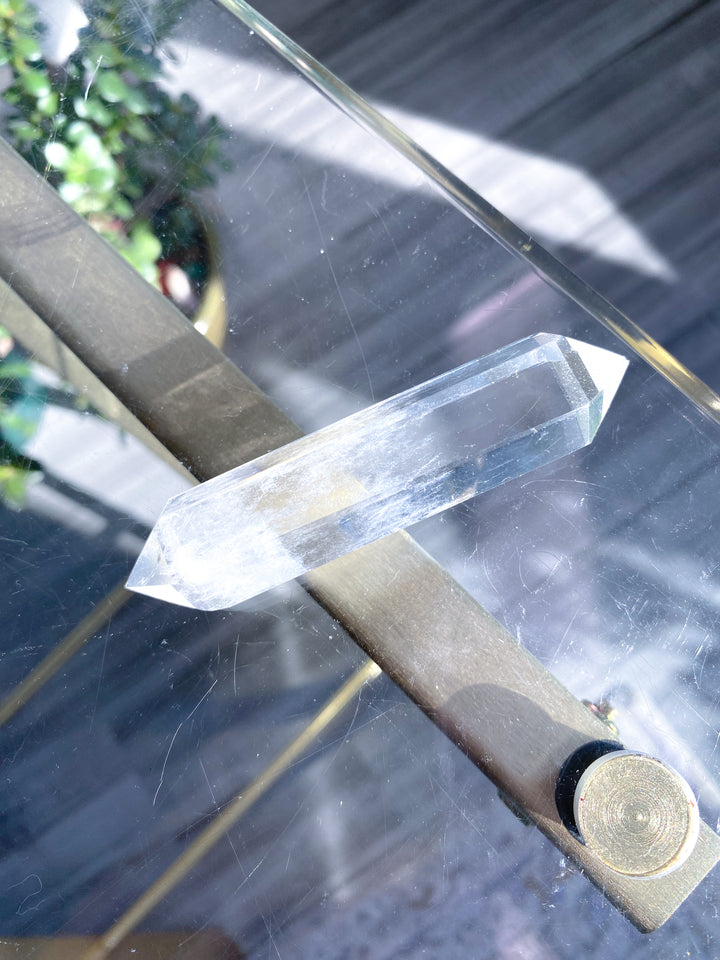 Double Terminated Clear Quartz Wand #1 Imperfect