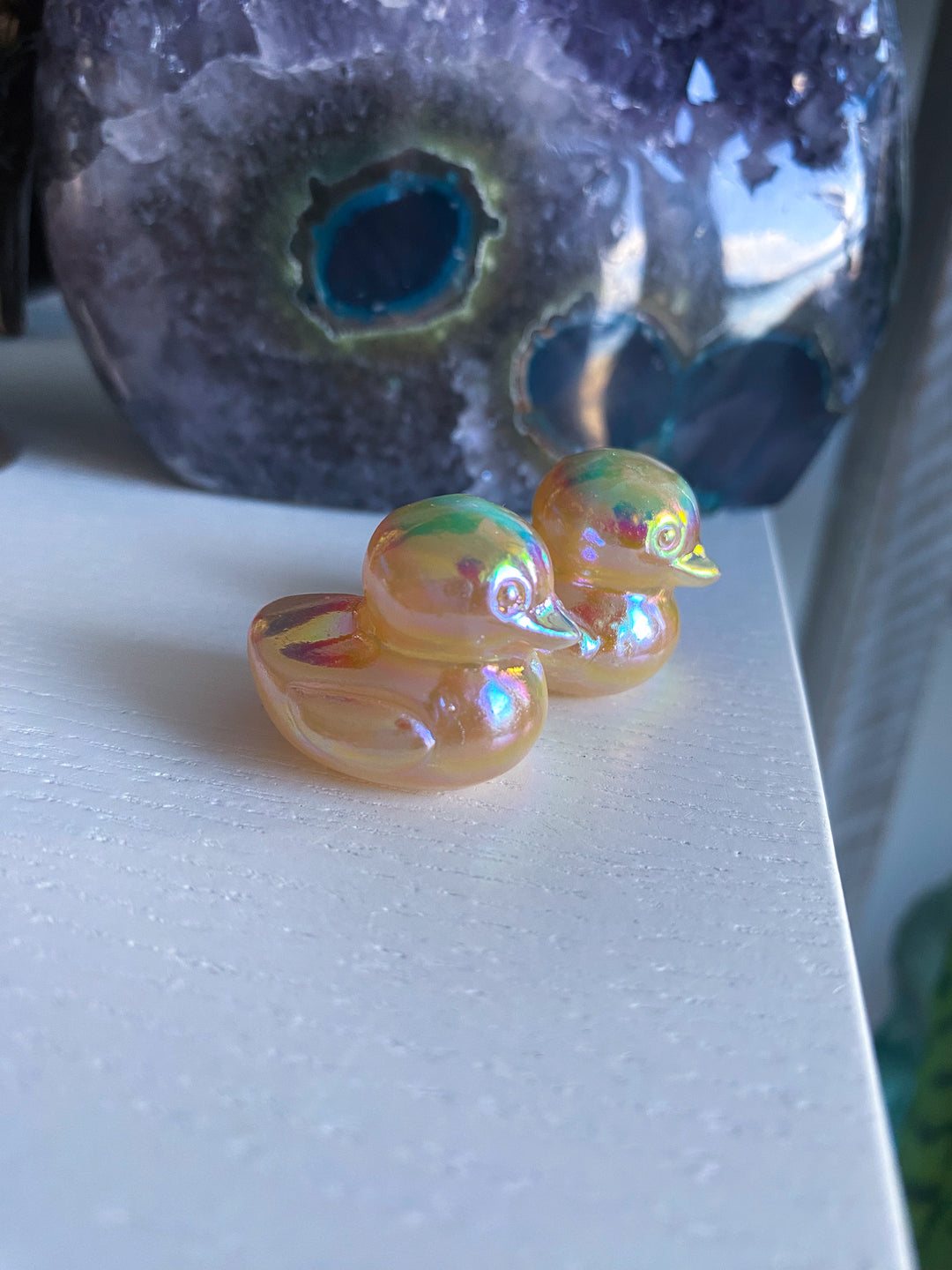 Yellow Angel Aura Calcite Duckie