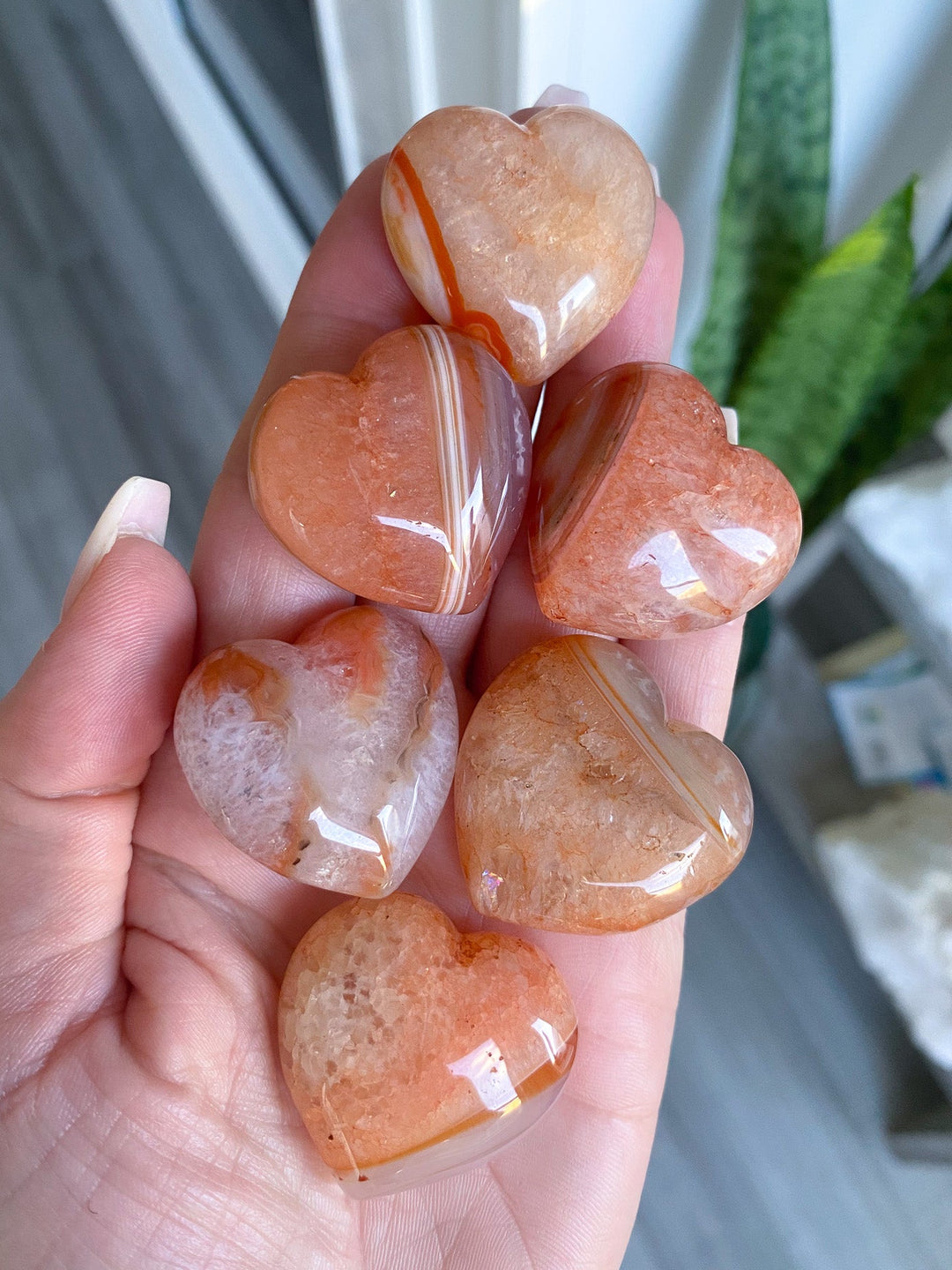Light Orange Carnelian Mini Heart