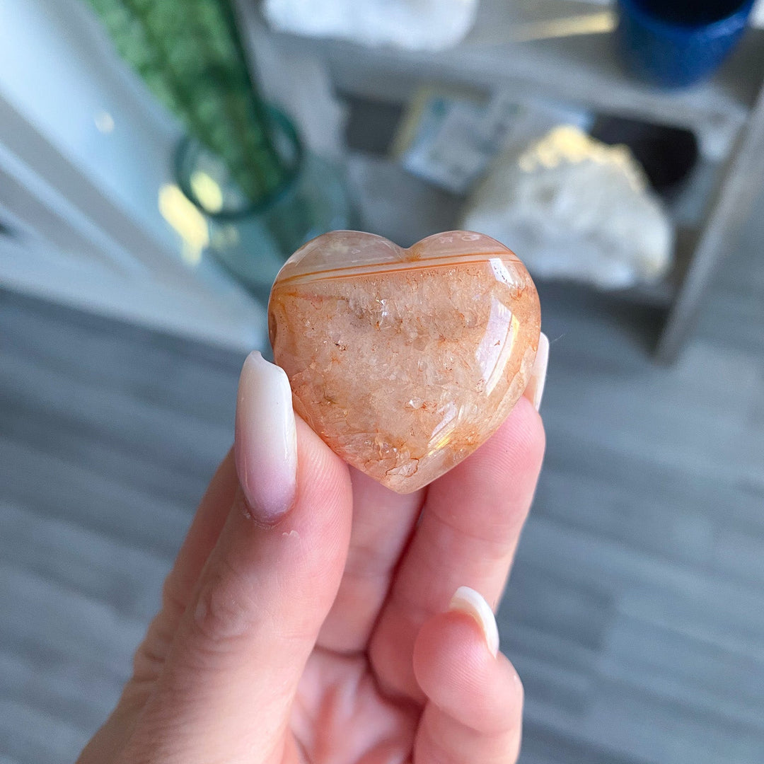 Light Orange Carnelian Mini Heart