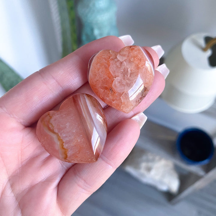 Light Orange Carnelian Mini Heart