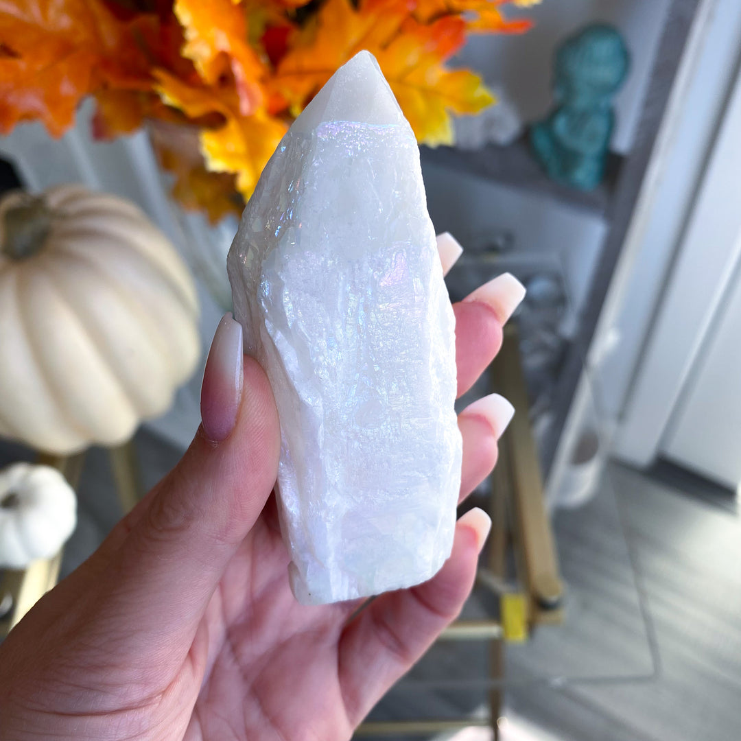 XL Angel Aura Quartz Rough Point 