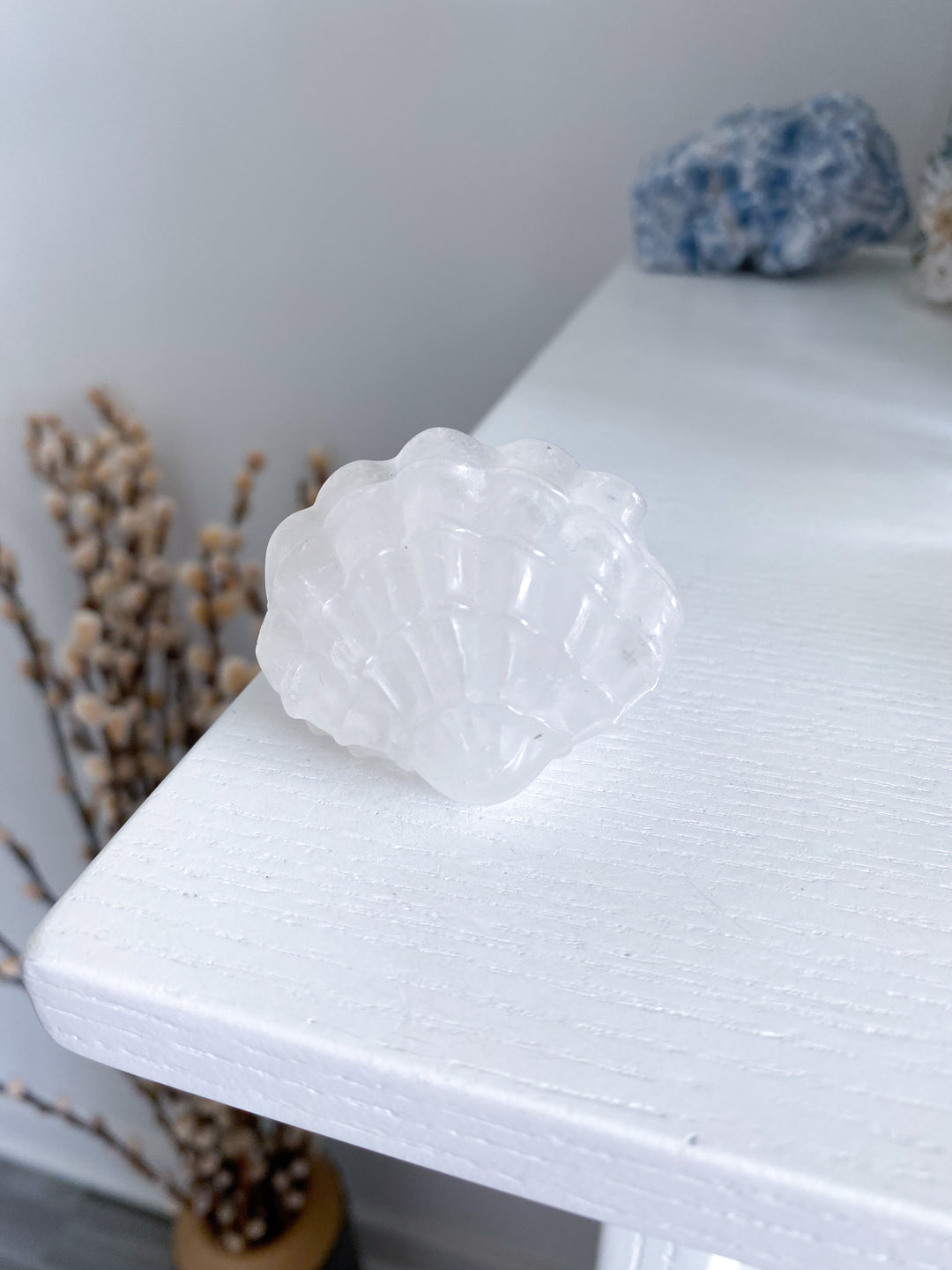 White Quartz Clam Shell #1