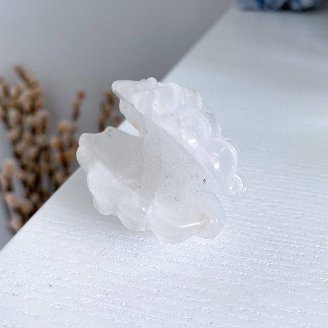 White Quartz Clam Shell #1