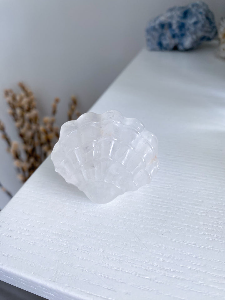 White Quartz Clam Shell #1