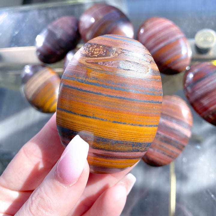 B Quality Tiger Iron Palm Stone