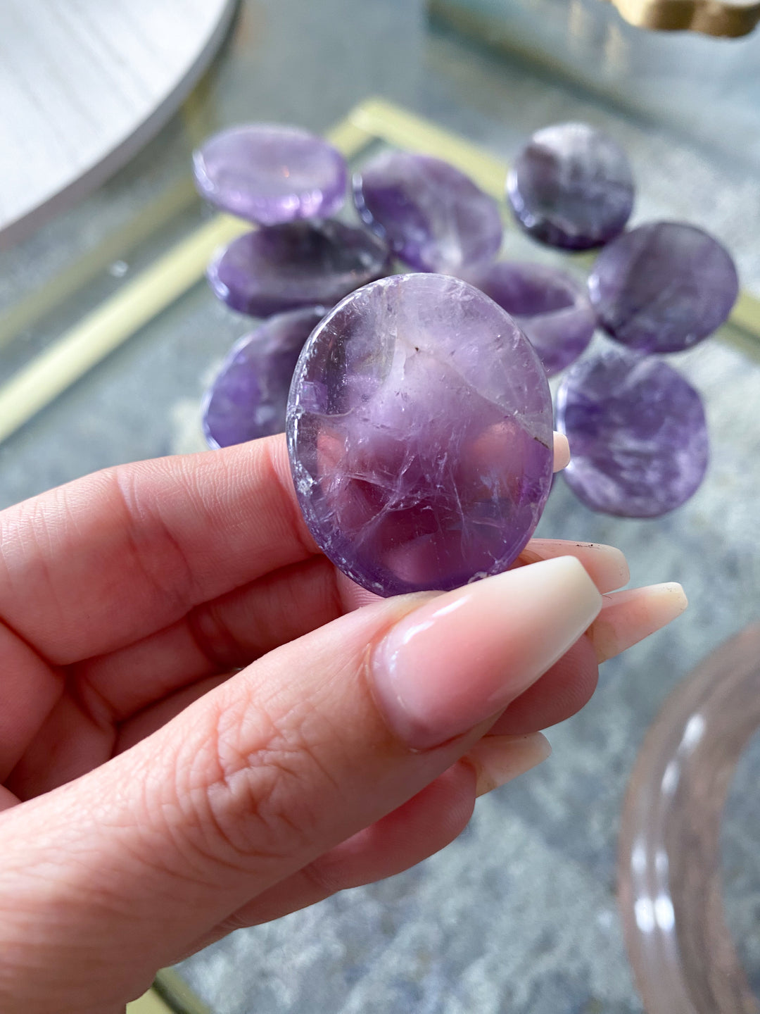 Amethyst Worry Stone