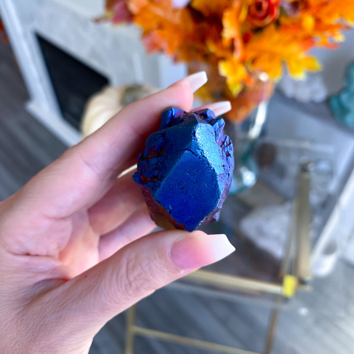 XL Blue Titanium Aura Quartz Point 
