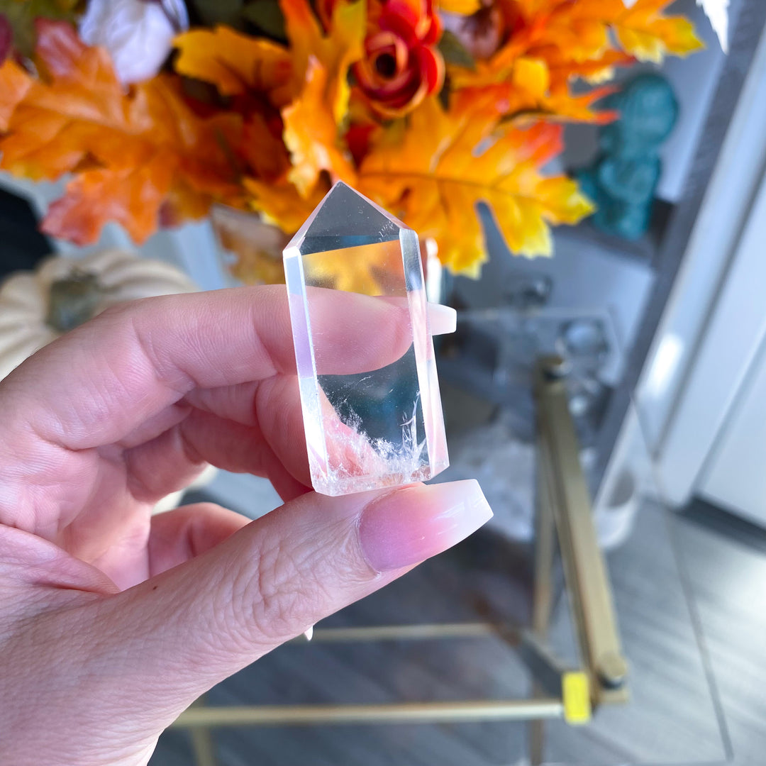 Mini Narrow Clear Quartz Tower 