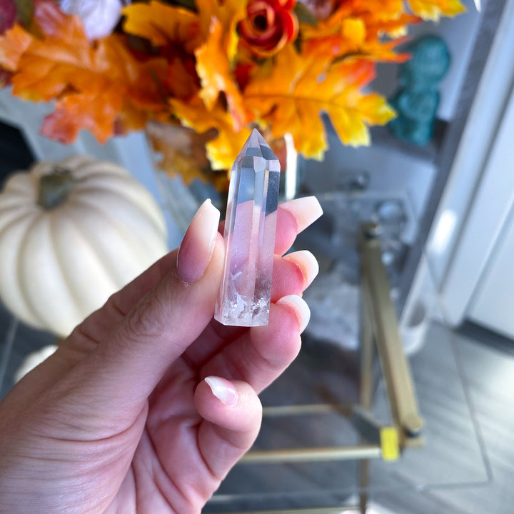 Mini Narrow Clear Quartz Tower 