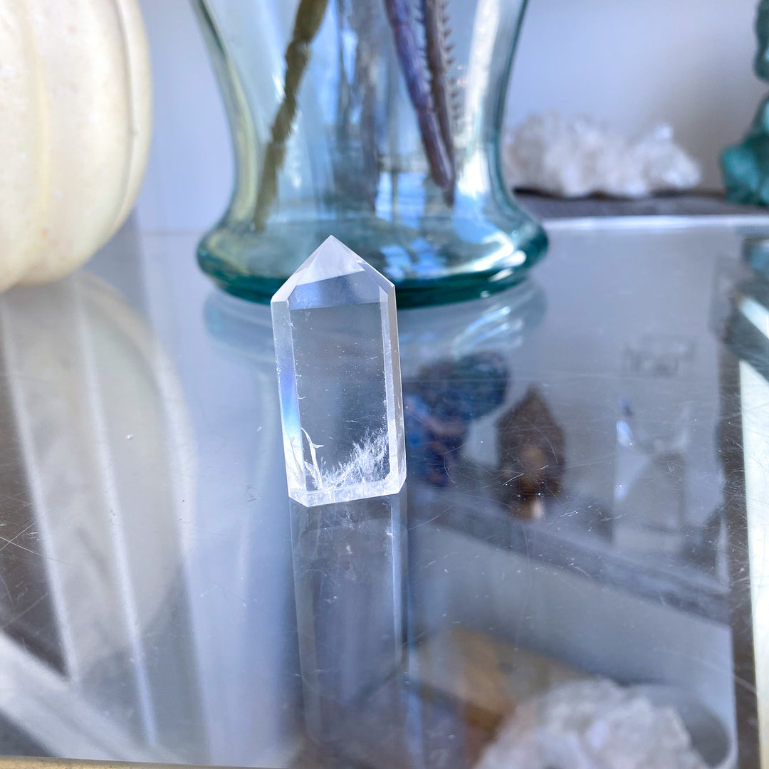 Mini Narrow Clear Quartz Tower 