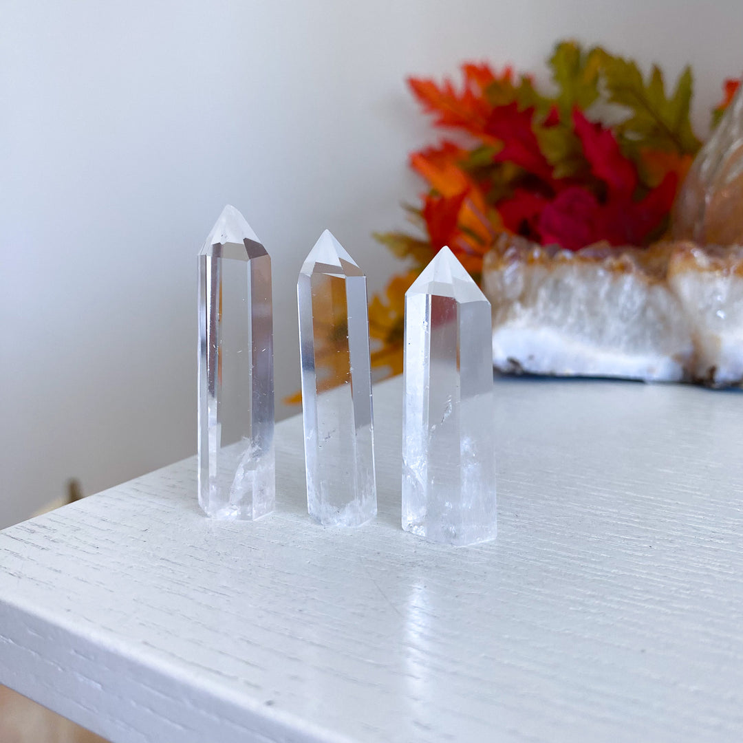 Imperfect Narrow Clear Quartz Mini Tower
