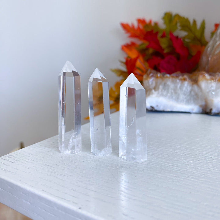 Imperfect Narrow Clear Quartz Mini Tower