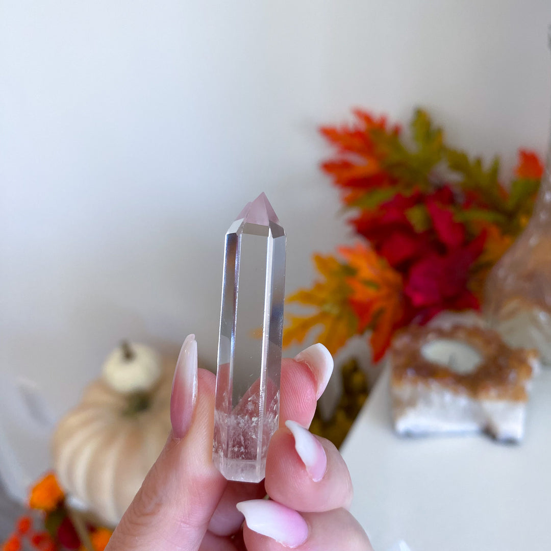 Imperfect Narrow Clear Quartz Mini Tower