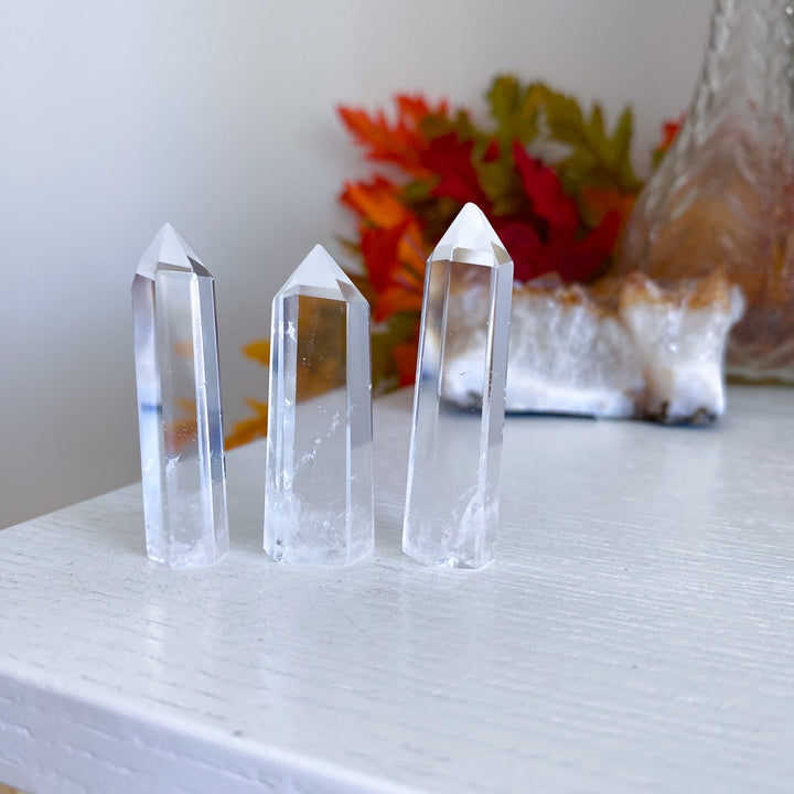 Imperfect Narrow Clear Quartz Mini Tower