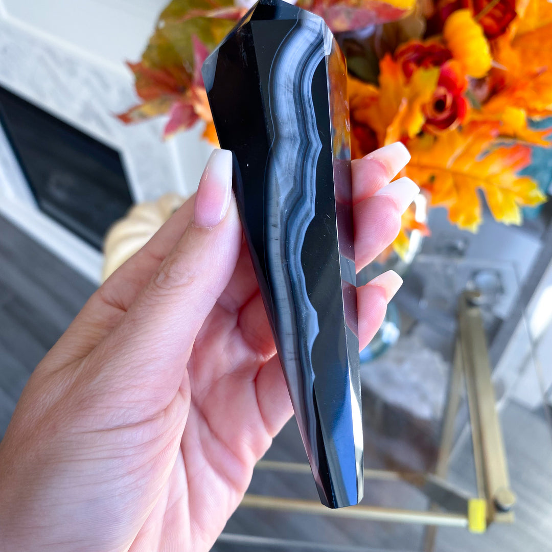 Black Agate Wand 