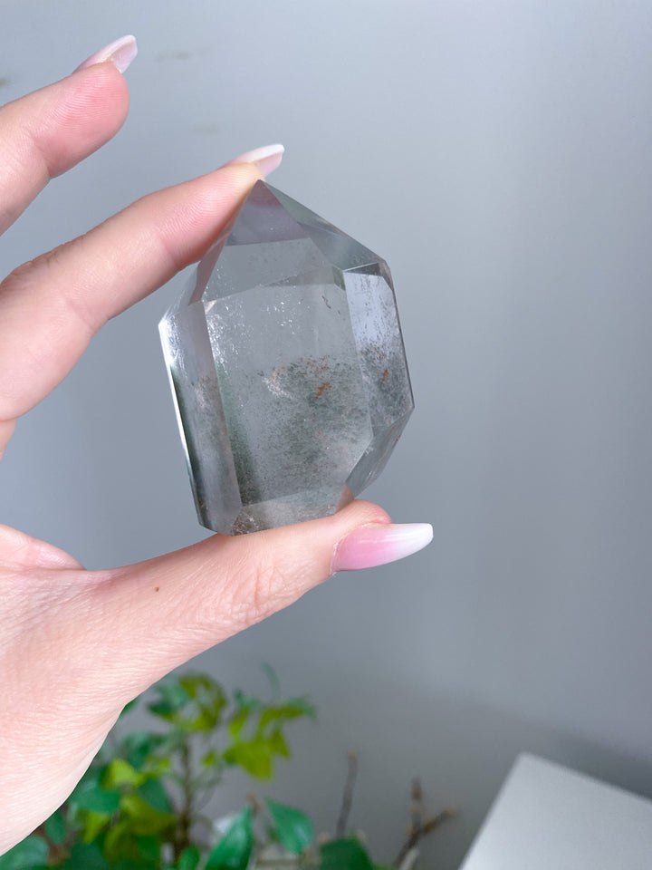 Chunky Inclusion Garden Quartz Point