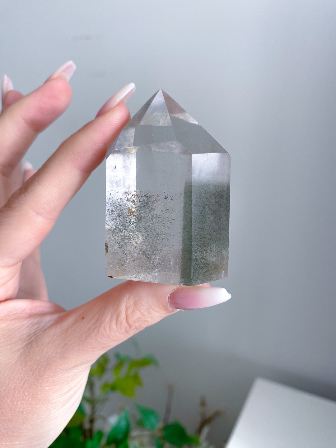 Chunky Inclusion Garden Quartz Point