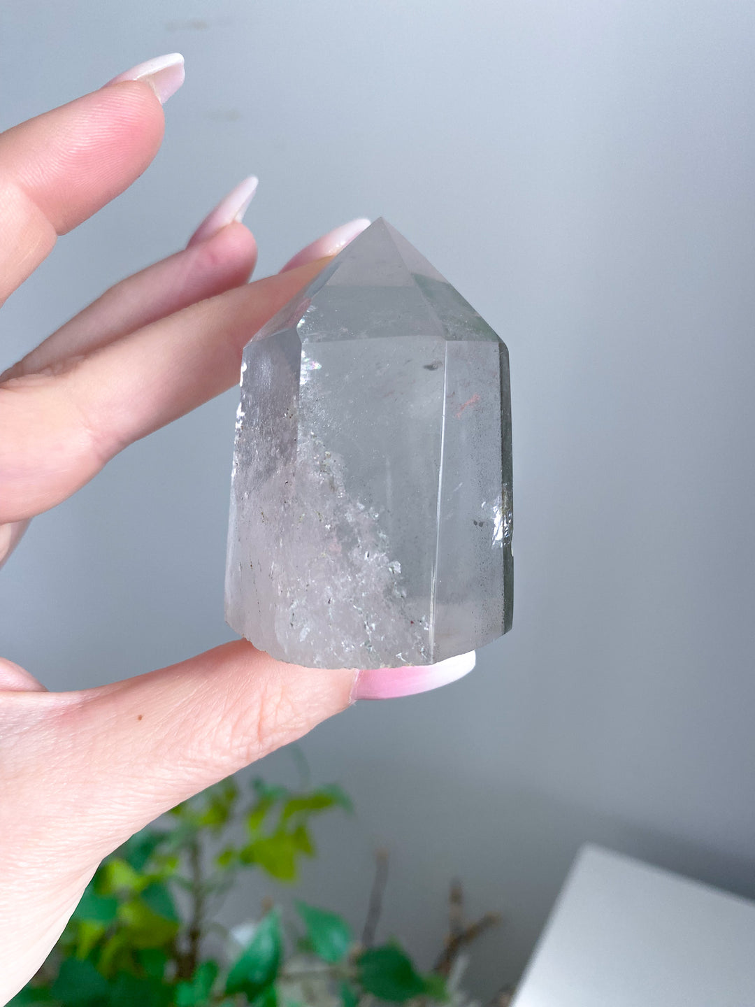 Chunky Inclusion Garden Quartz Point