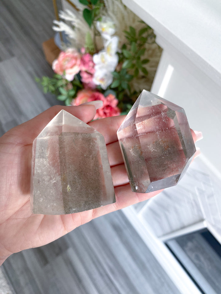 Chunky Inclusion Garden Quartz Point