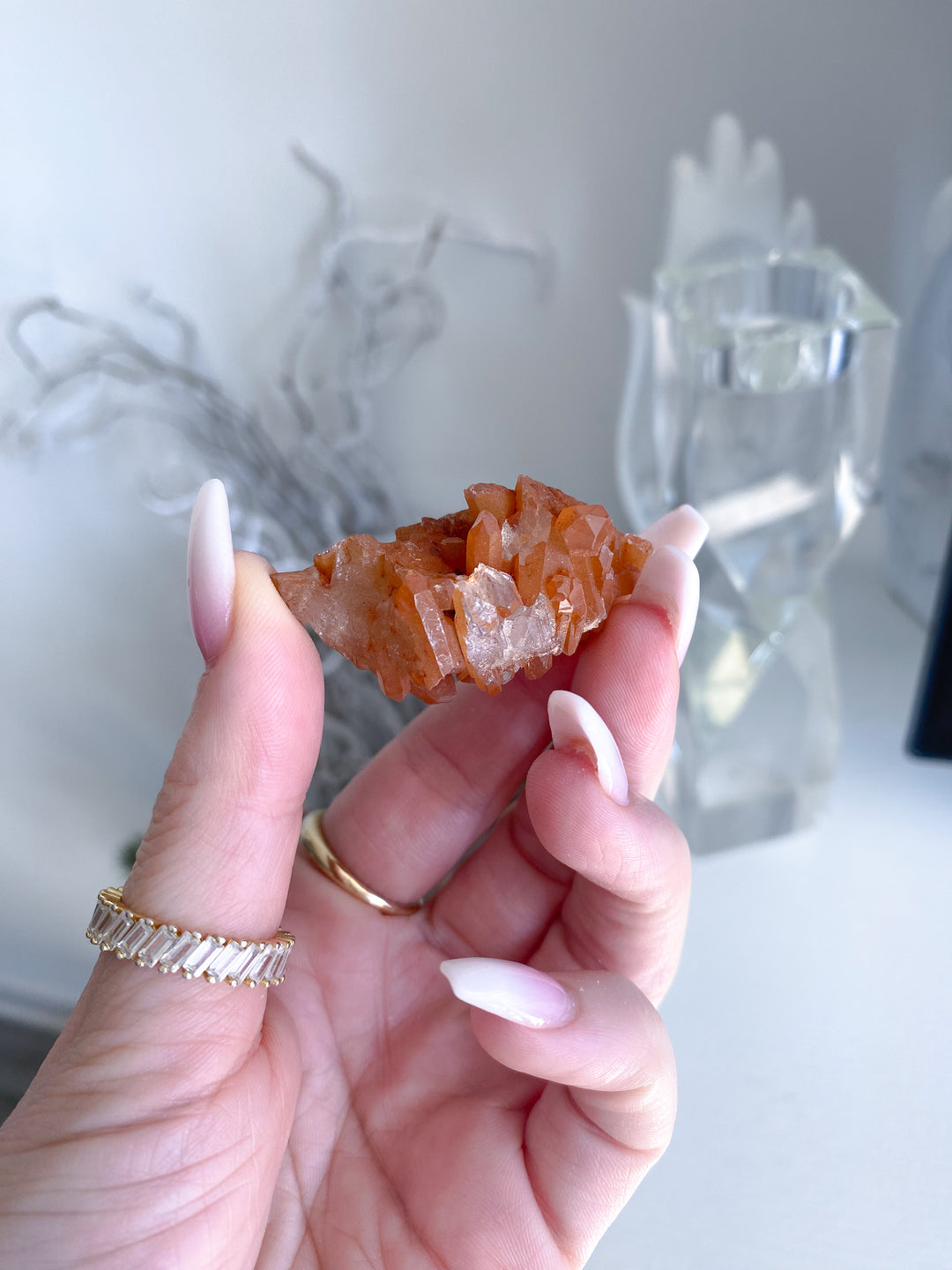 Natural Tangerine Quartz Mini Cluster #1