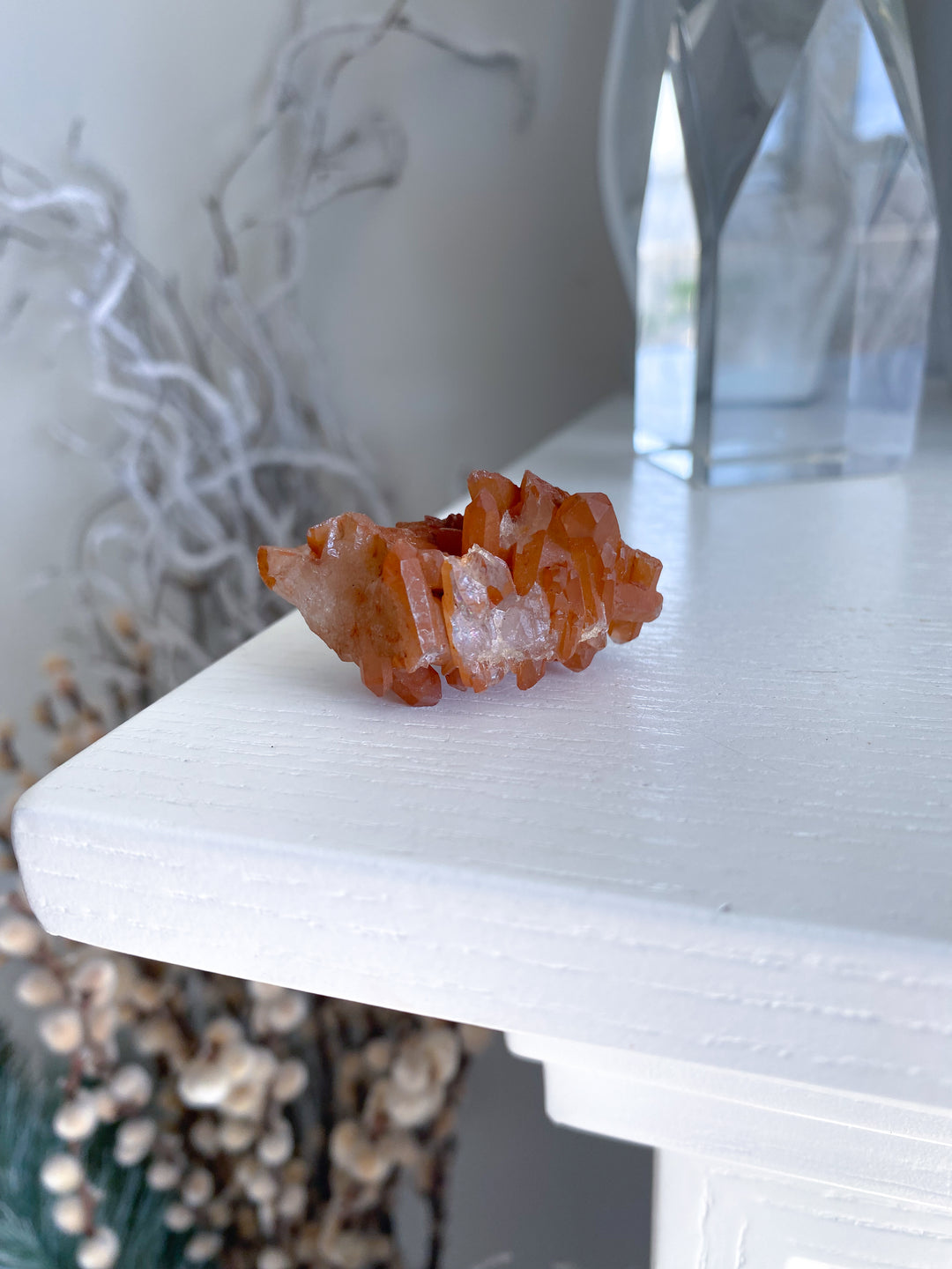 Natural Tangerine Quartz Mini Cluster #1
