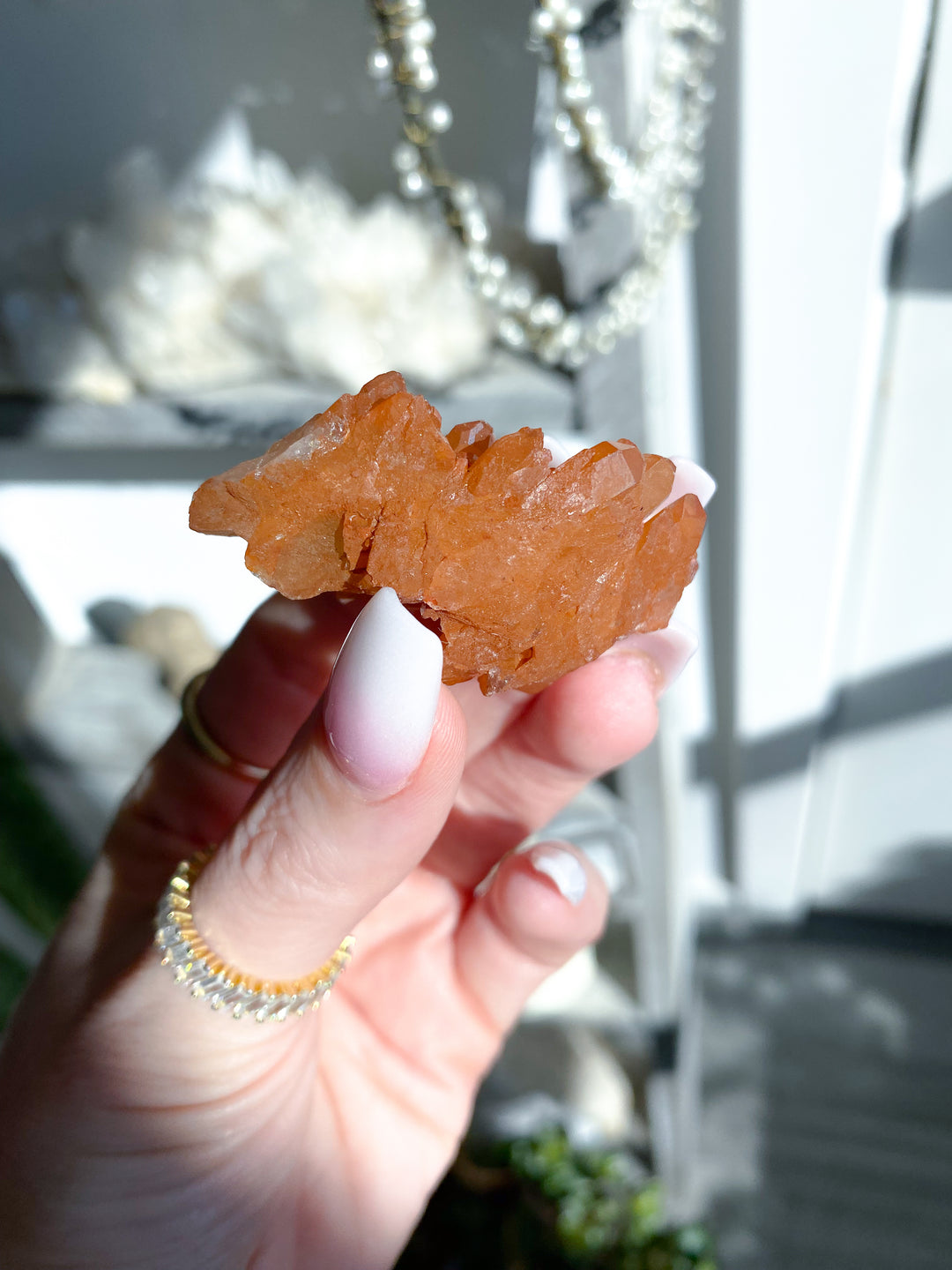 Natural Tangerine Quartz Mini Cluster #1