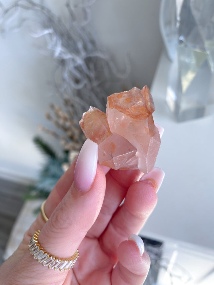 Natural Tangerine Quartz Mini Cluster #2