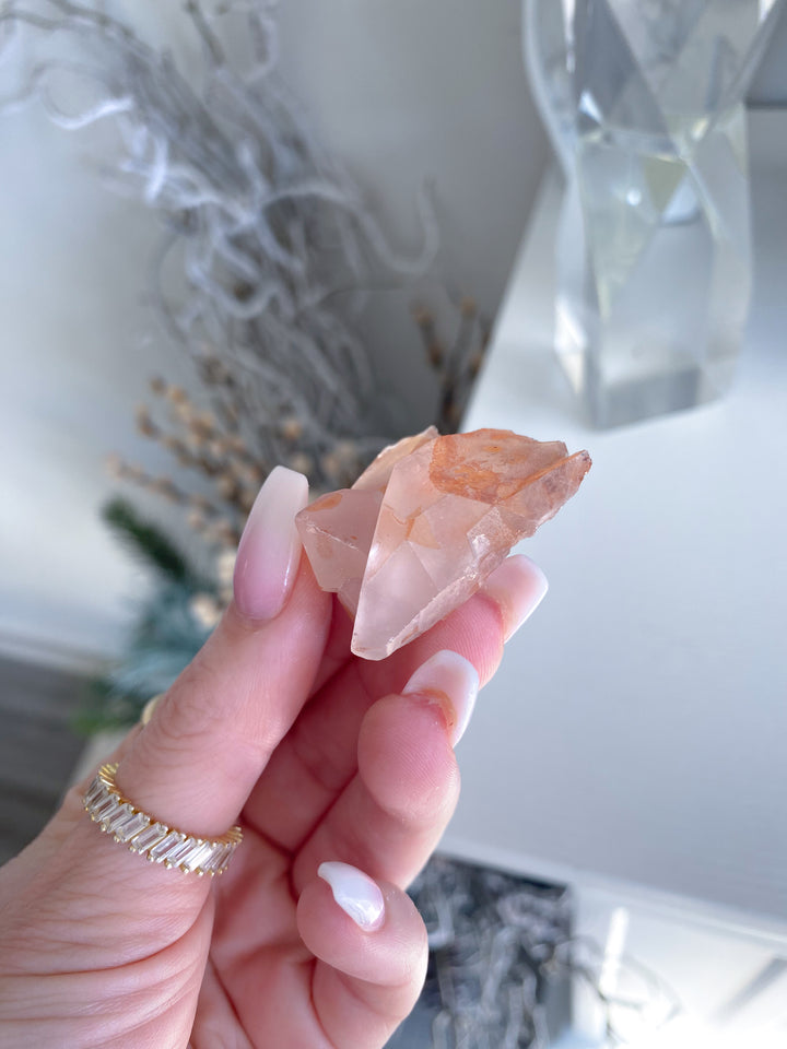 Natural Tangerine Quartz Mini Cluster #2