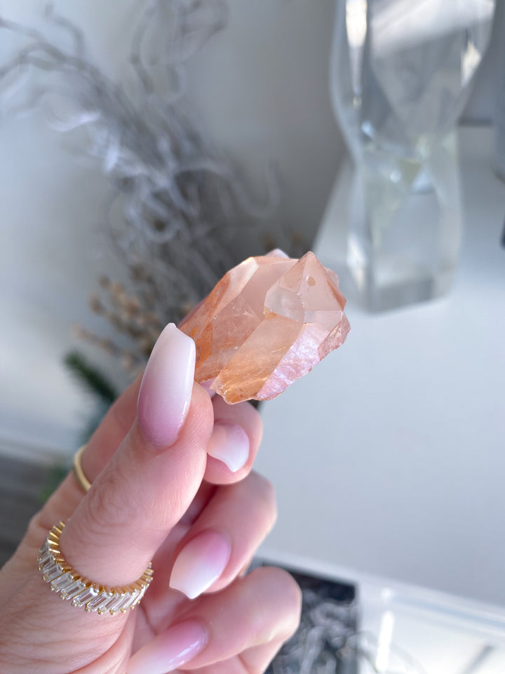 Natural Tangerine Quartz Mini Cluster #2