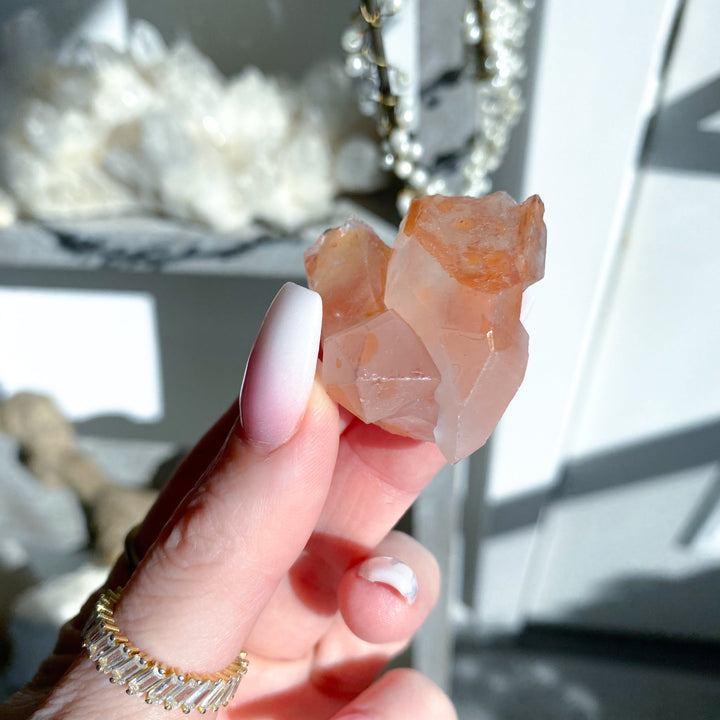Natural Tangerine Quartz Mini Cluster #2