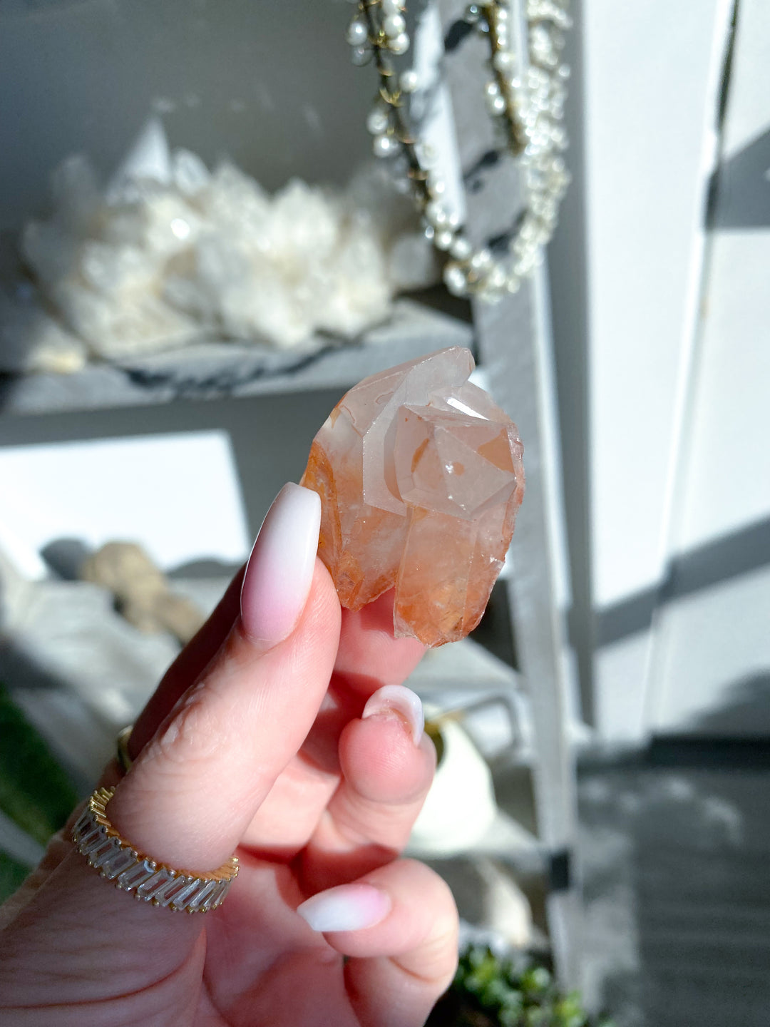 Natural Tangerine Quartz Mini Cluster #2