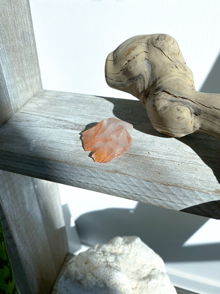 Natural Tangerine Quartz Mini Cluster #2