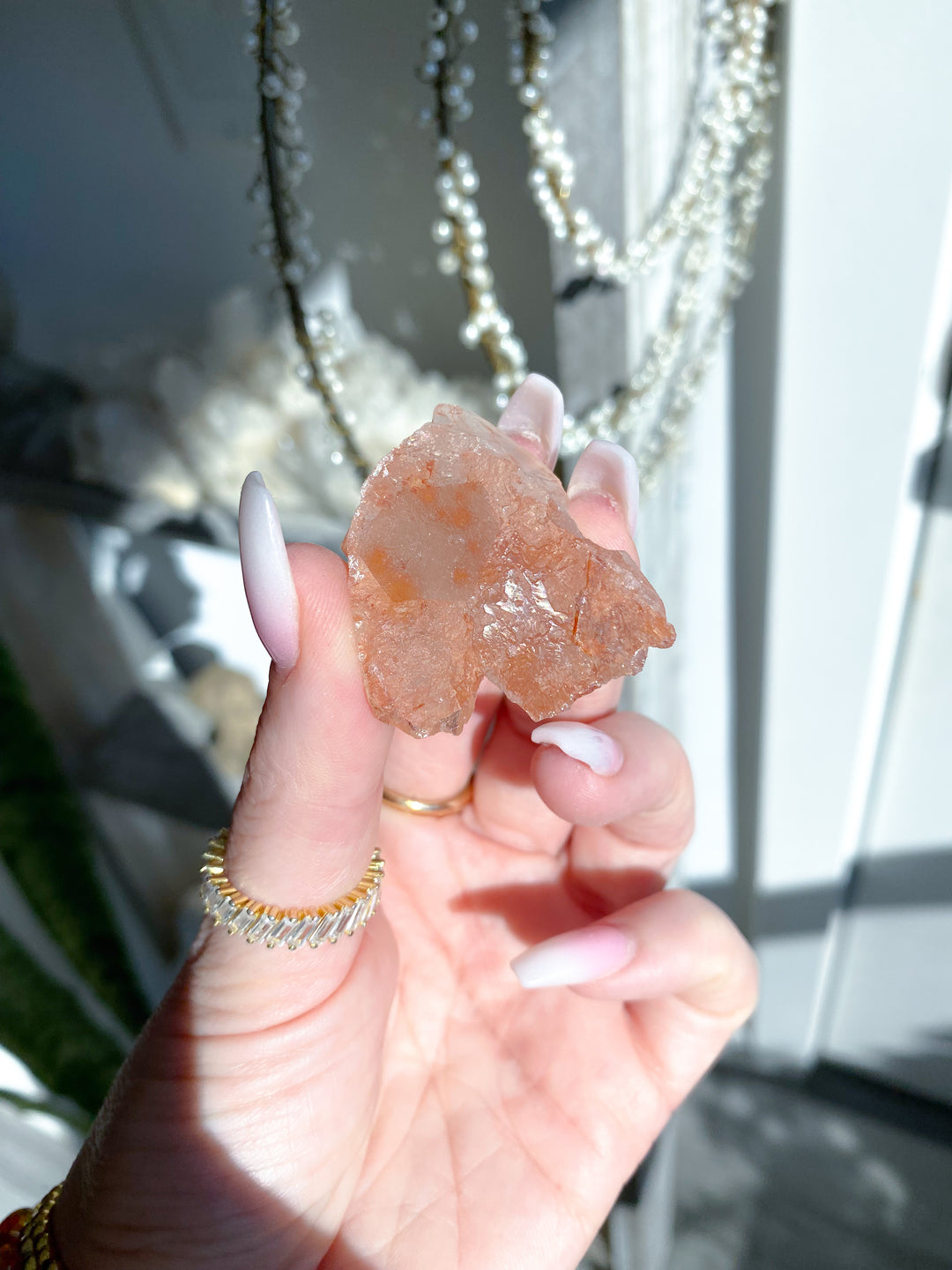 Natural Tangerine Quartz Mini Cluster #2