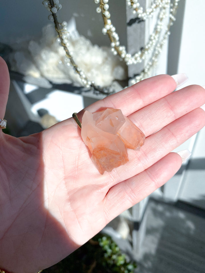 Natural Tangerine Quartz Mini Cluster #2