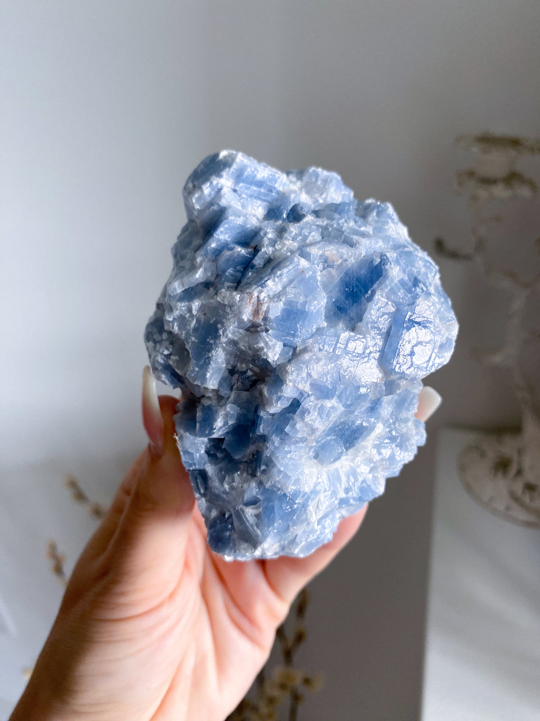 LARGE Gummy Blue Calcite Chunk #4 - 13oz