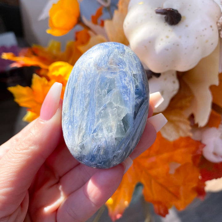 Blue Kyanite Palm with Inclusion 