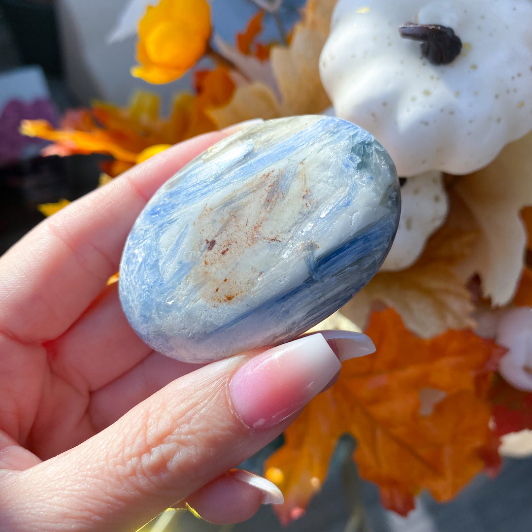 Blue Kyanite Palm with Inclusion 