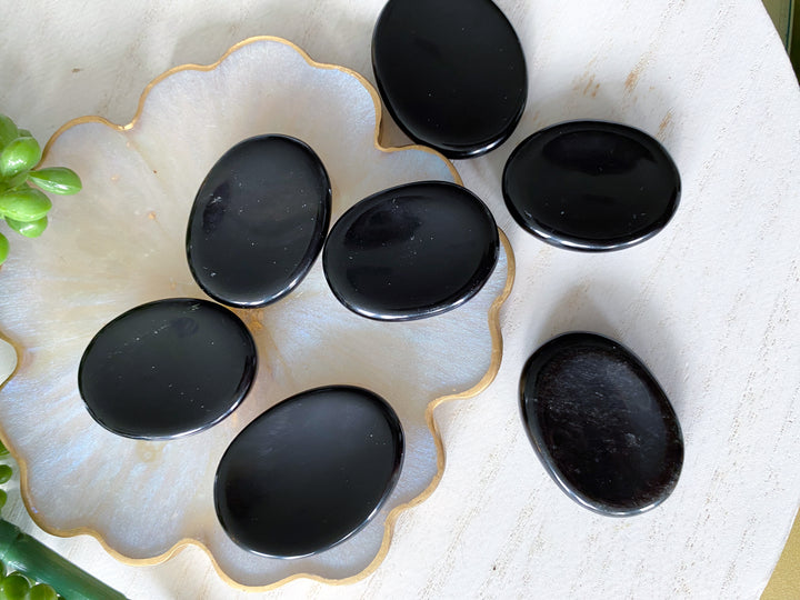 Black Obsidian Worry Stone