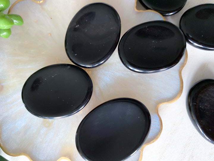 Black Obsidian Worry Stone