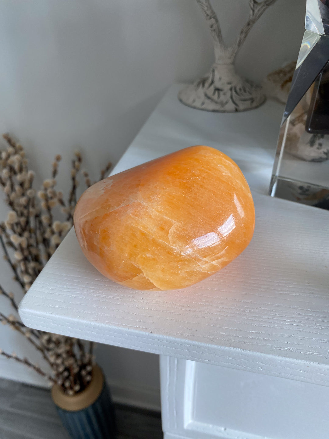 Large Orange Calcite Polished Freeform #2 - Energy