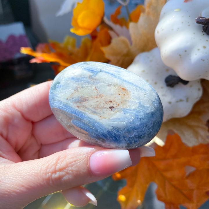 Blue Kyanite Palm with Inclusion 