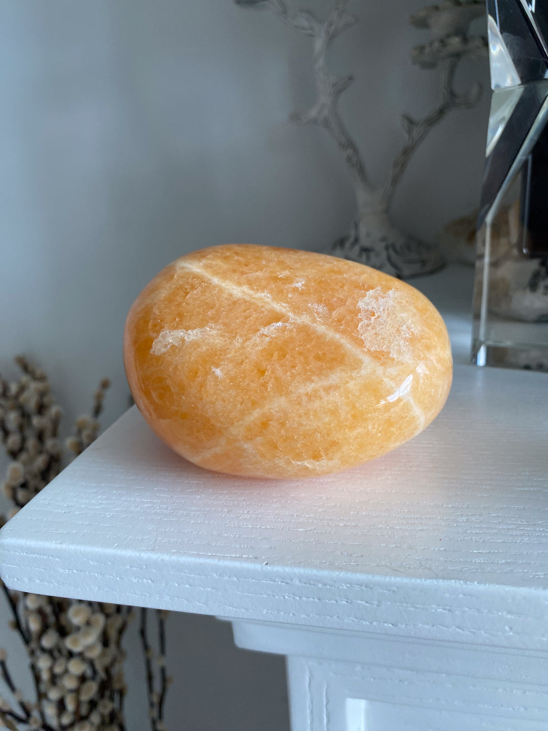 Large Orange Calcite Polished Freeform #2 - Energy