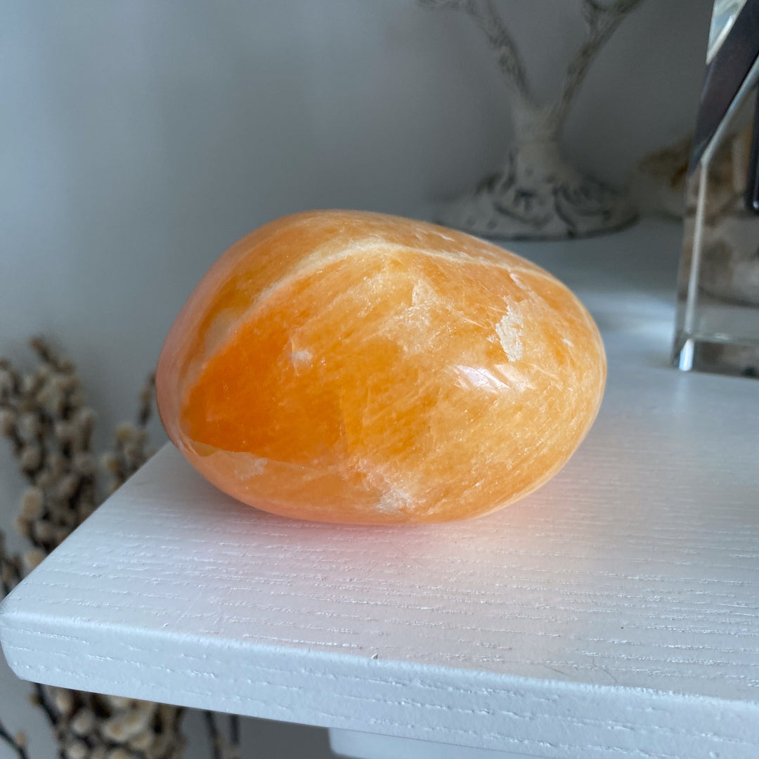 Large Orange Calcite Polished Freeform #2 - Energy